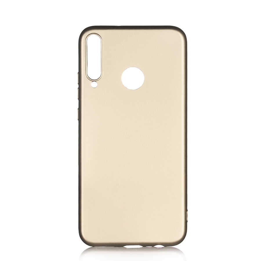 Huawei Uyumlu P40 Lite E Kılıf Zore Premier Silikon Kapak-Gold