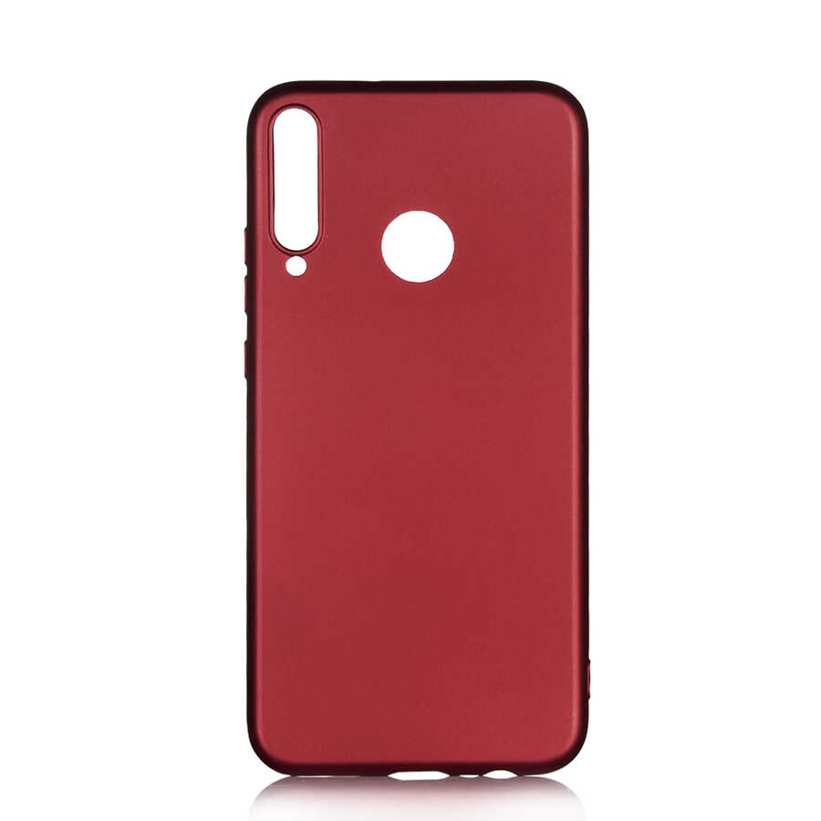Huawei Uyumlu P40 Lite E Kılıf Zore Premier Silikon Kapak-Mürdüm