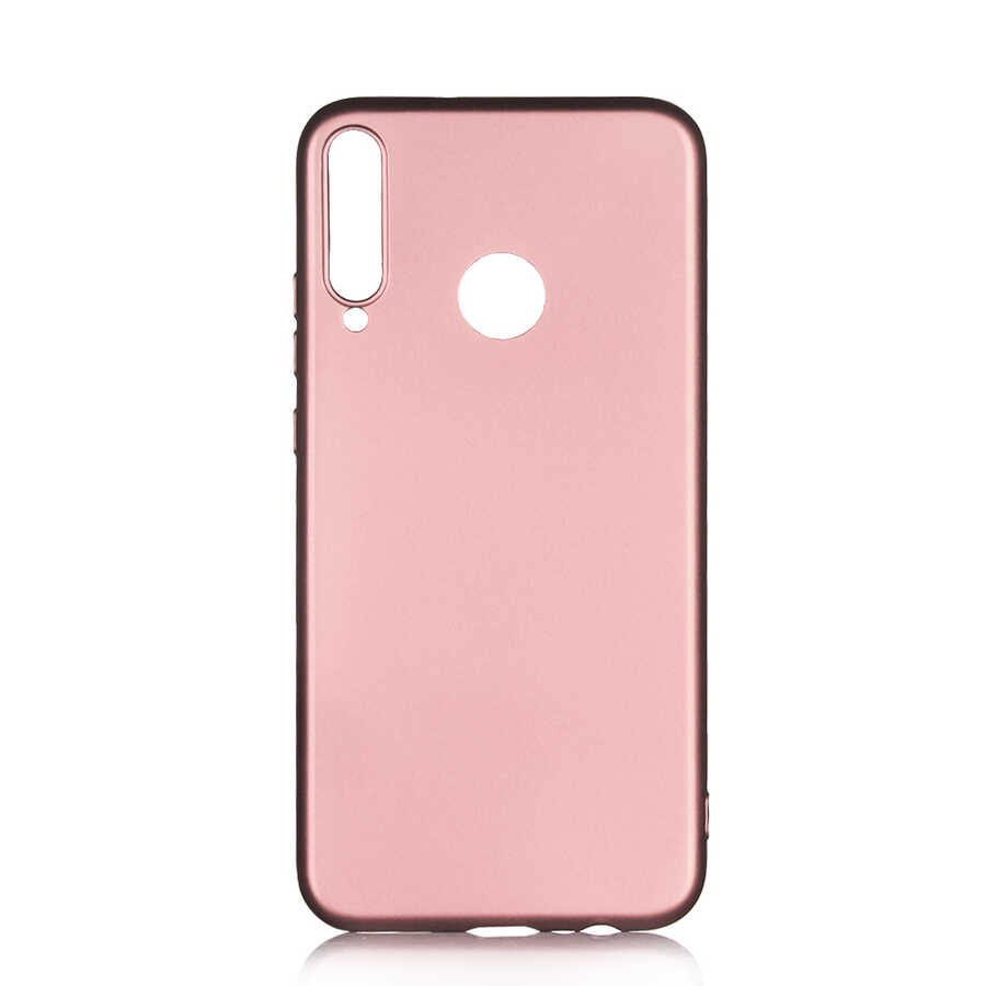 Huawei Uyumlu P40 Lite E Kılıf Zore Premier Silikon Kapak-Rose gold