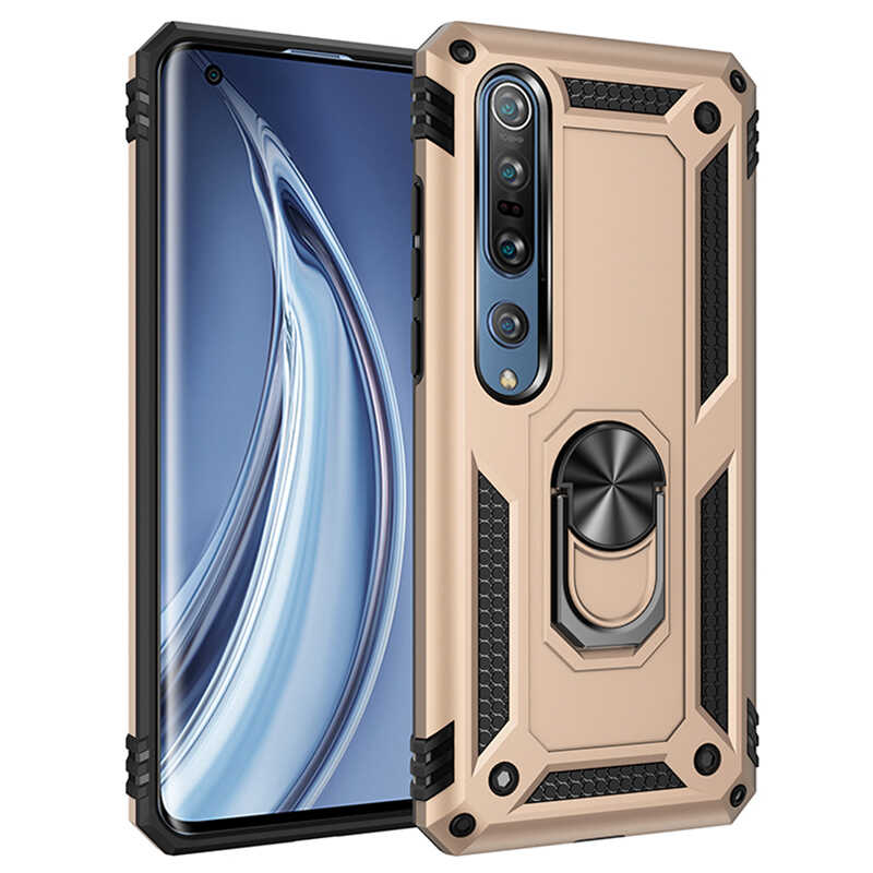 Xiaomi Uyumlu  Mi 10 Kılıf Zore Vega Kapak-Gold