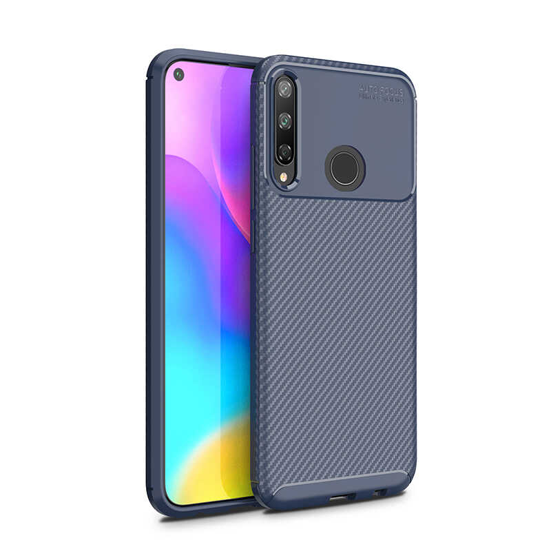 Huawei Uyumlu P40 Lite E Kılıf Zore Negro Silikon Kapak-Lacivert
