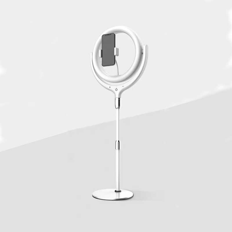 Zore F-537 30 Cm Işıklı Telefon Tutucu Ring Light-Beyaz