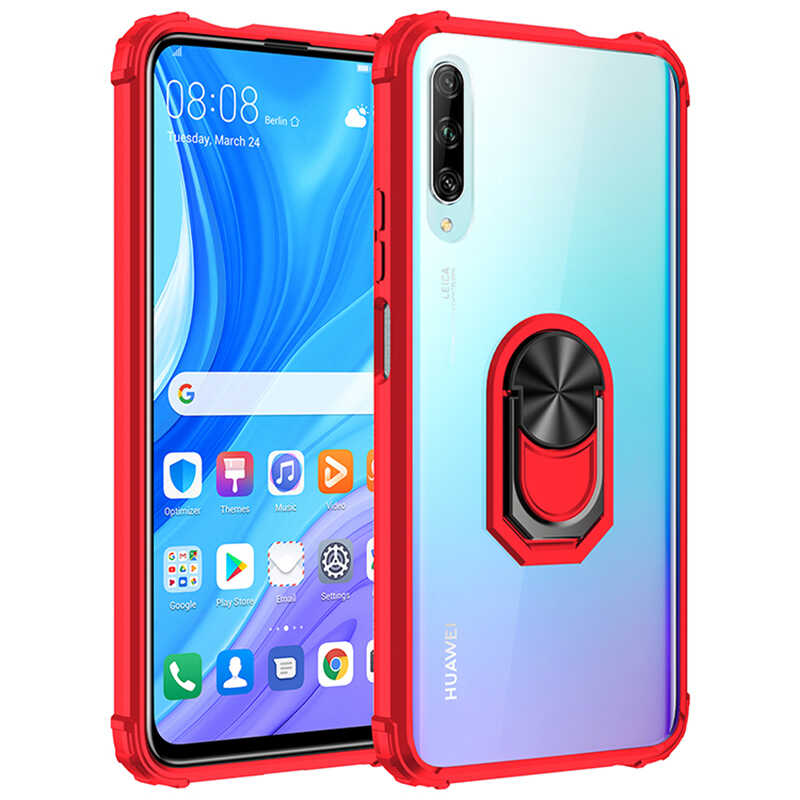 Huawei Uyumlu P Smart Pro 2019 Kılıf Zore Mola Kapak-Kırmızı