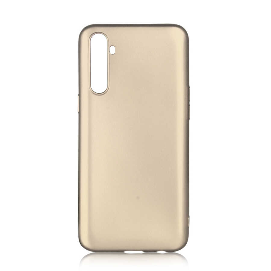 Realme 6 Kılıf Zore Premier Silikon Kapak-Gold