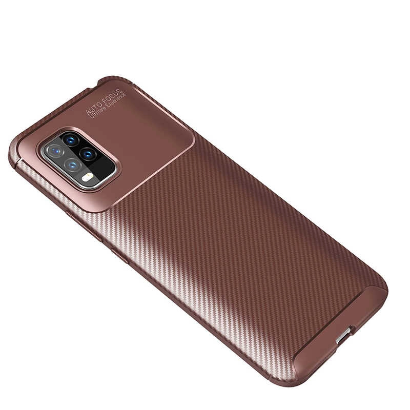 Xiaomi Uyumlu  Mi 10 Lite Kılıf Zore Negro Silikon Kapak-Kahverengi
