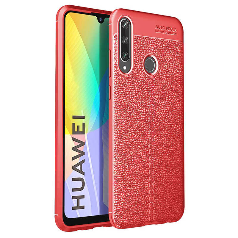 Huawei Uyumlu P40 Lite E Kılıf Zore Niss Silikon Kapak-Kırmızı