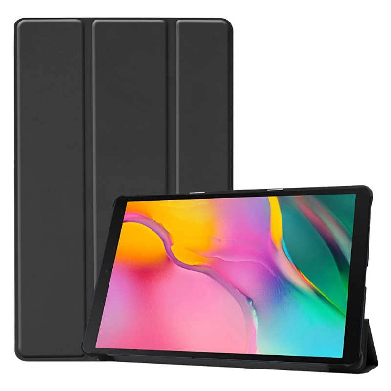 Huawei Uyumlu T3 10 inc Zore Smart Kapak Standlı 1-1 Kılıf-Siyah