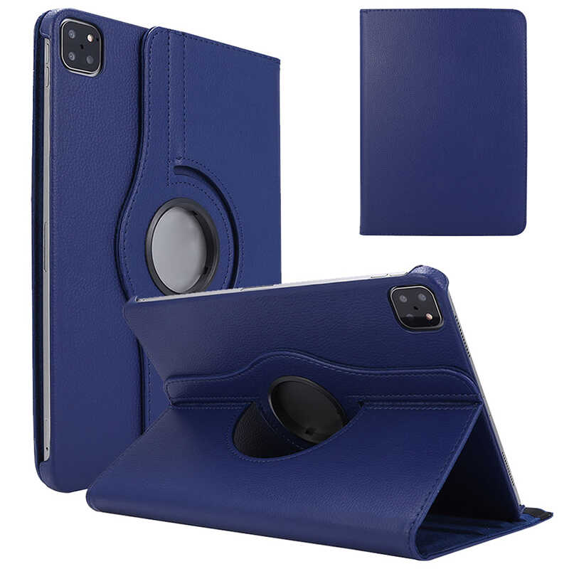 iPad Uyumlu Pro 11 2020 (2.Nesil) Zore Dönebilen Standlı Kılıf-Lacivert