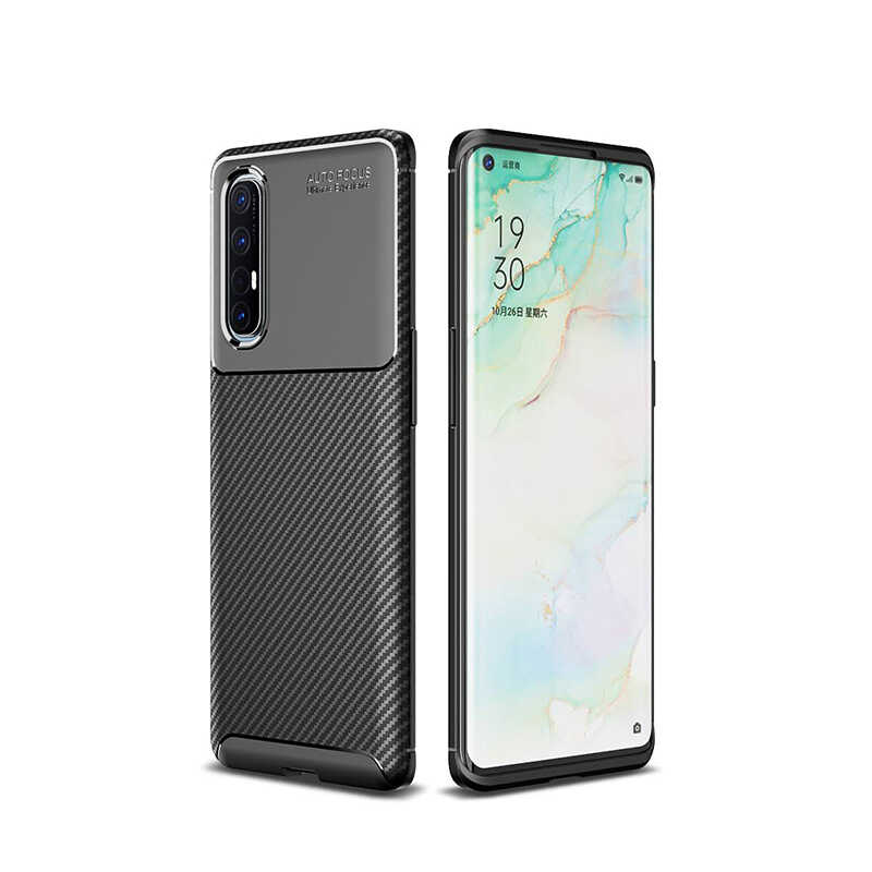 Oppo Reno 3 Pro 5G Kılıf Zore Negro Silikon Kapak-Siyah