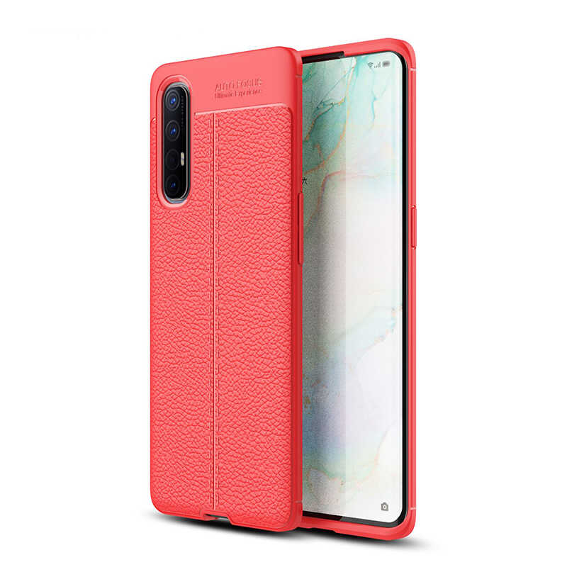 Oppo Reno 3 Pro 5G Kılıf Zore Niss Silikon Kapak-Kırmızı