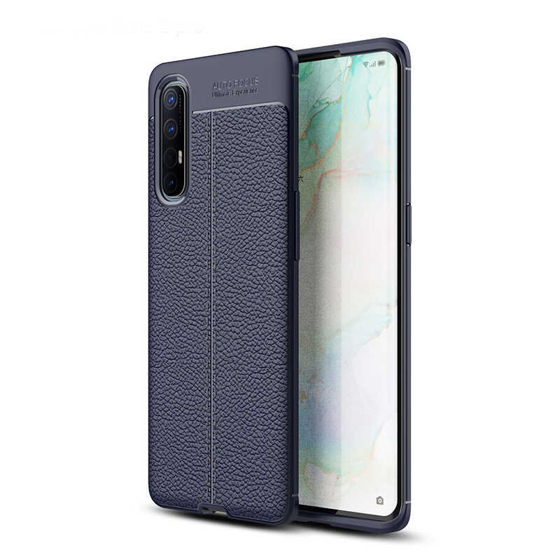 Oppo Reno 3 Pro 5G Kılıf Zore Niss Silikon Kapak-Lacivert