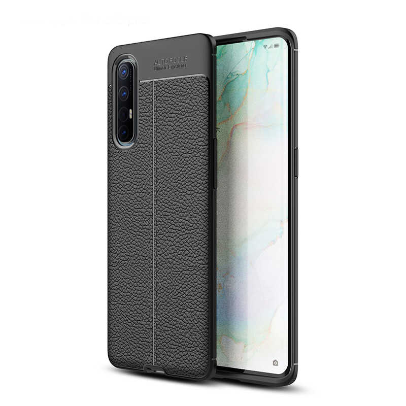 Oppo Reno 3 Pro 5G Kılıf Zore Niss Silikon Kapak-Siyah