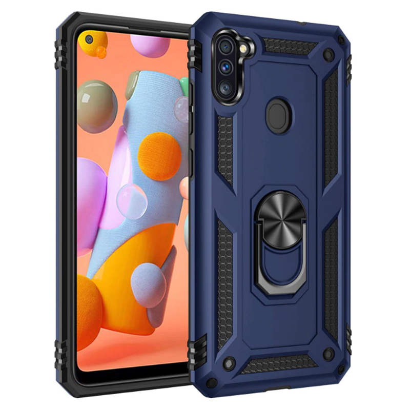 Galaxy Uyumlu A11 Kılıf Zore Vega Kapak-Mavi
