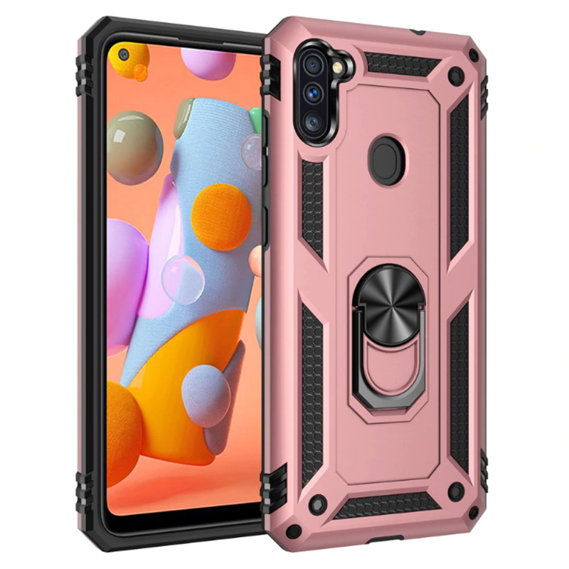 Galaxy Uyumlu A11 Kılıf Zore Vega Kapak-Rose gold