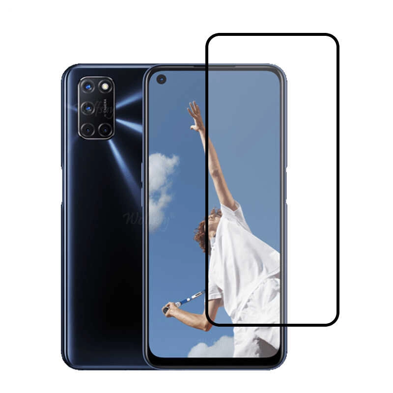 Oppo A92 Zore Kenarları Kırılmaya Dayanıklı Cam Ekran Koruyucu