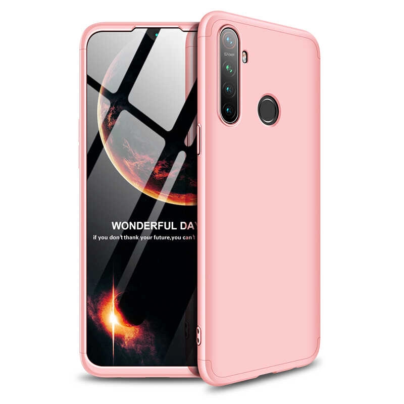 Realme 5 Kılıf Zore Ays Kapak-Rose gold