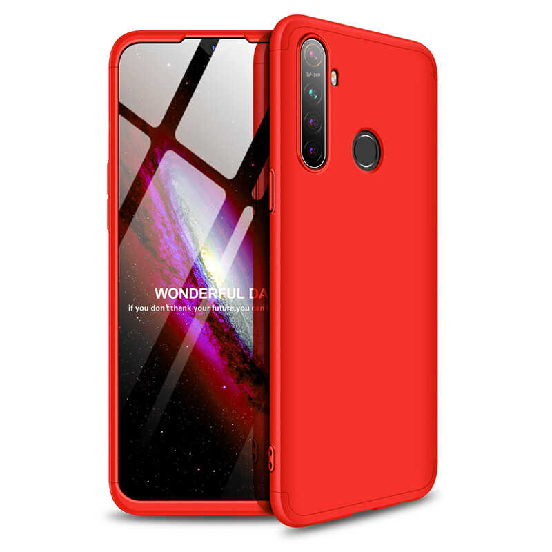 Realme 5 Kılıf Zore Ays Kapak-Kırmızı