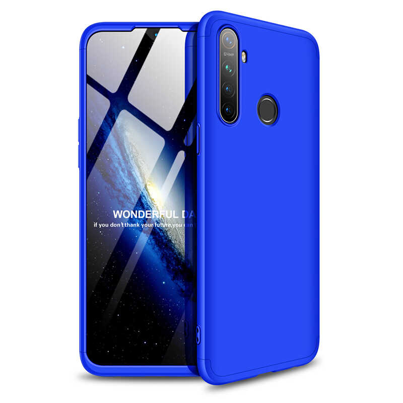 Realme 5 Kılıf Zore Ays Kapak-Mavi