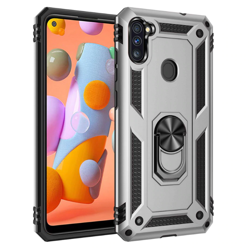 Galaxy Uyumlu M11 Kılıf Zore Vega Kapak-Gri