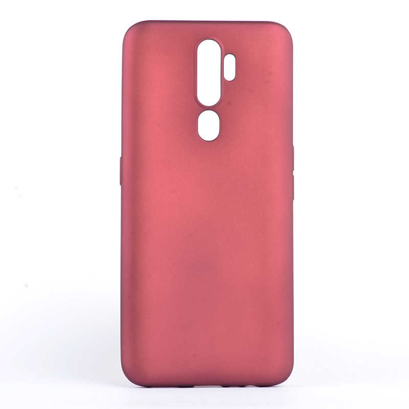Oppo A9 2020 Kılıf Zore Premier Silikon Kapak-Mürdüm