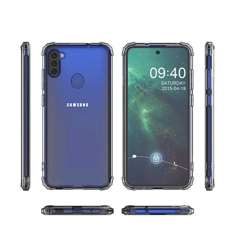 Galaxy Uyumlu M11 Kılıf Zore Nitro Toz Korumalı Shock Silikon