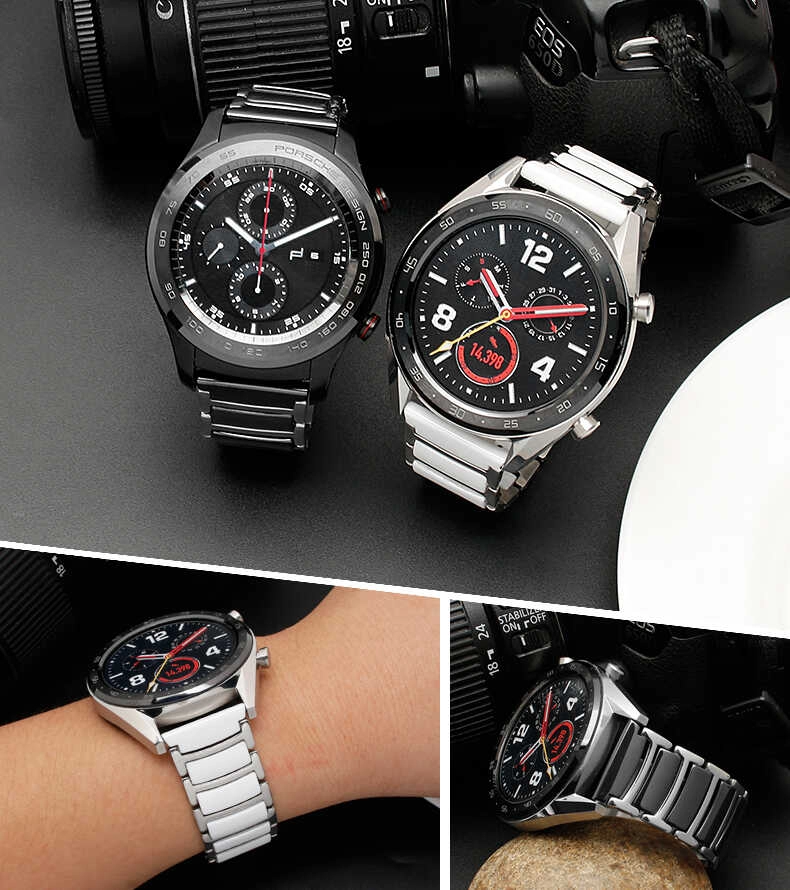 ​​Galaxy Uyumlu Watch 46mm (22mm) Seramik Metal Kordon