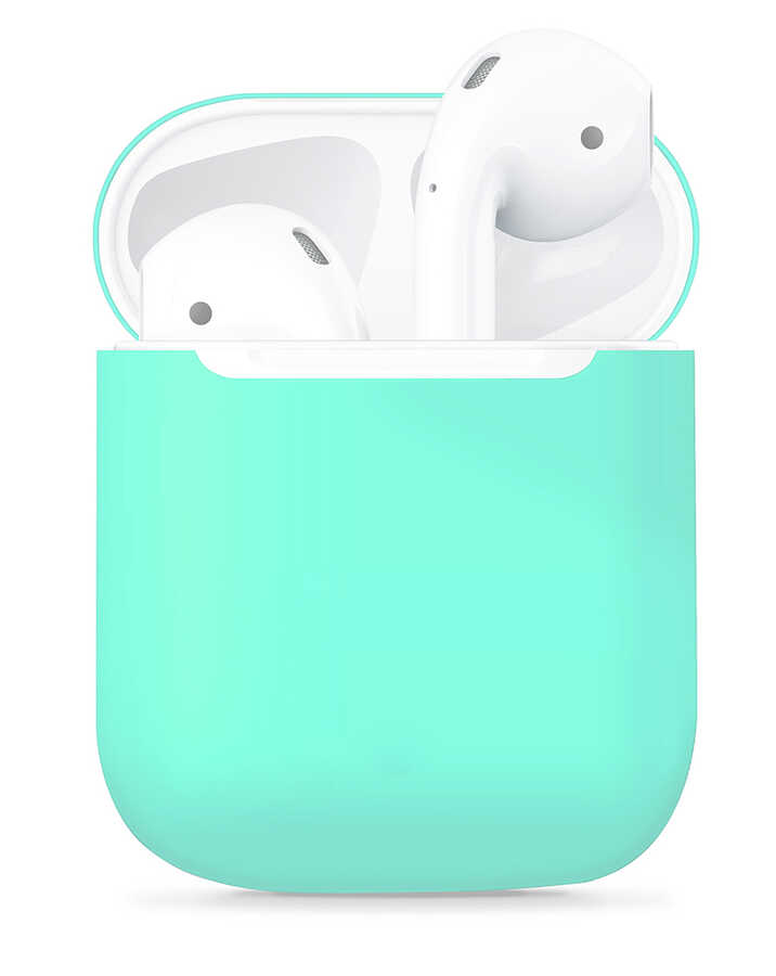 Airpods Uyumlu Kılıf Zore Airbag 13 Silikon-Turkuaz
