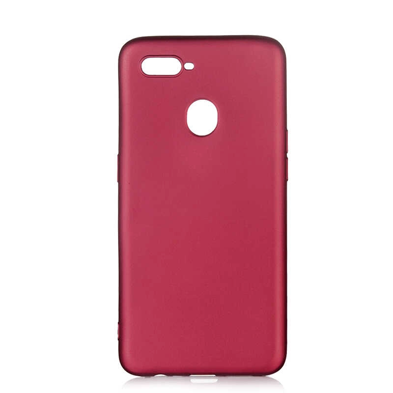 Oppo A12 Kılıf Zore Premier Silikon Kapak-Mürdüm