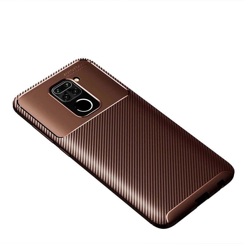 Xiaomi Uyumlu  Redmi Note 9 Kılıf Zore Negro Silikon Kapak-Kahverengi