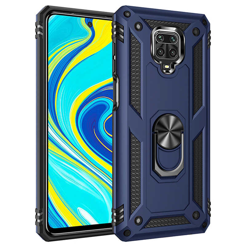 Xiaomi Uyumlu  Redmi Note 9S Kılıf Zore Vega Kapak-Mavi