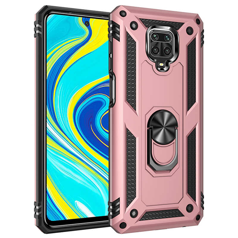 Xiaomi Uyumlu  Redmi Note 9S Kılıf Zore Vega Kapak-Rose gold