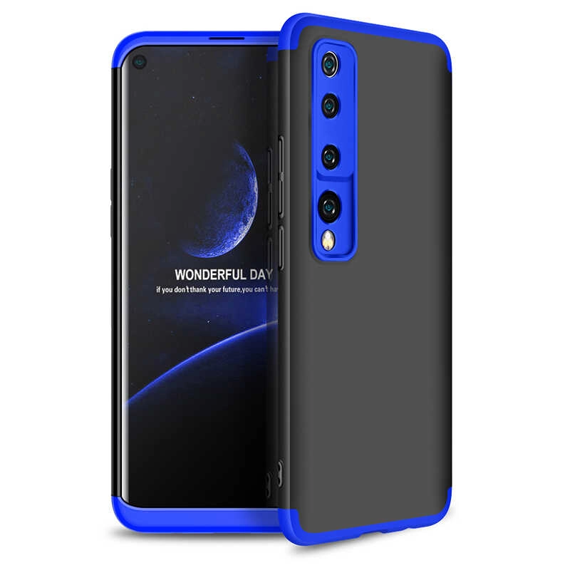 Xiaomi Uyumlu  Mi 10 Kılıf Zore Ays Kapak-Siyah-mavi