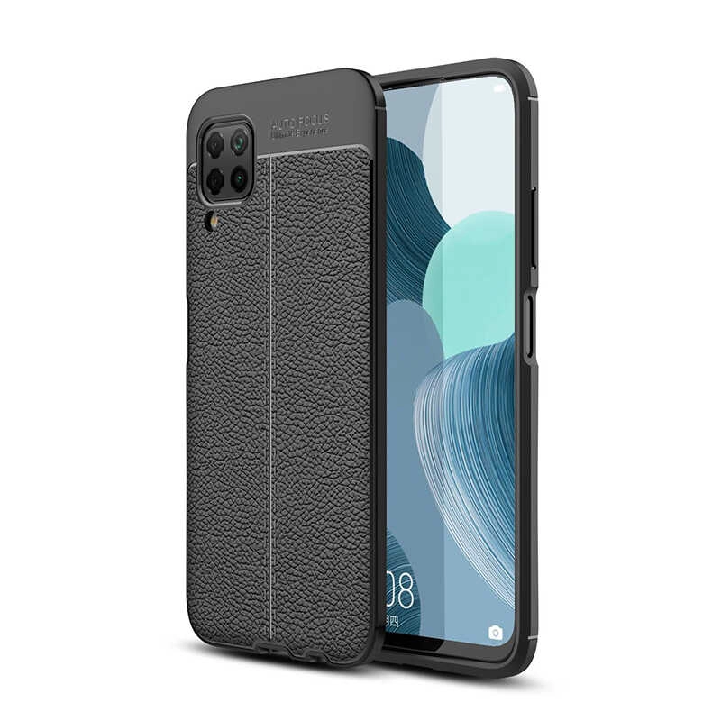 Huawei Uyumlu P40 Lite Kılıf Zore Niss Silikon Kapak-Siyah