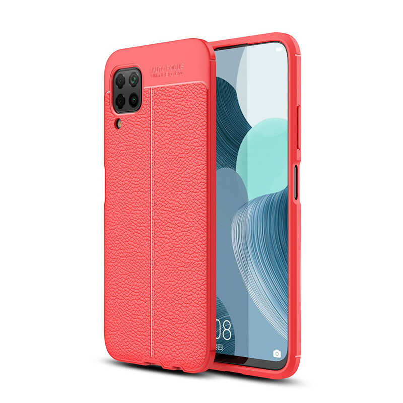 Huawei Uyumlu P40 Lite Kılıf Zore Niss Silikon Kapak-Kırmızı