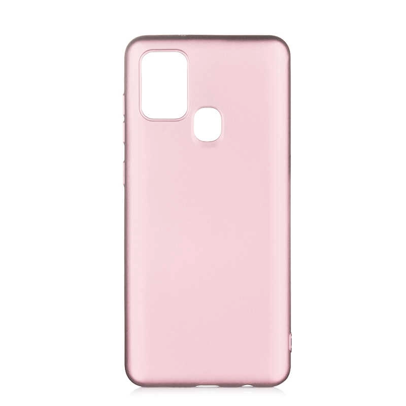 Galaxy Uyumlu A21S Kılıf Zore Premier Silikon Kapak-Rose gold