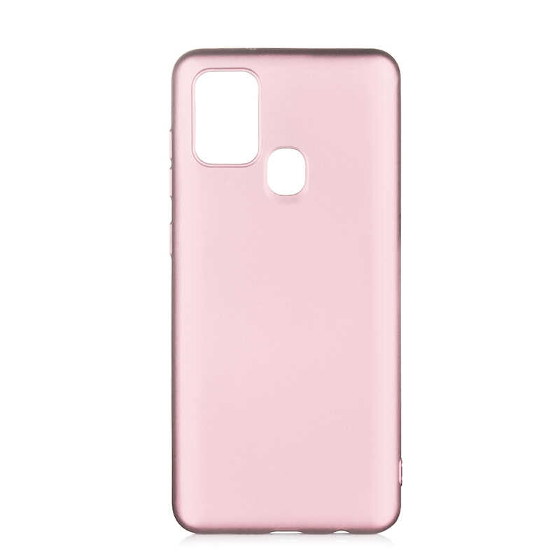 Galaxy Uyumlu A21S Kılıf Zore Premier Silikon Kapak-Rose gold