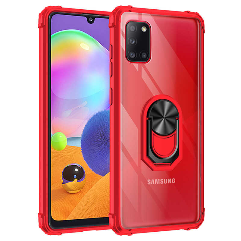 Galaxy Uyumlu A31 Kılıf Zore Mola Kapak-Kırmızı