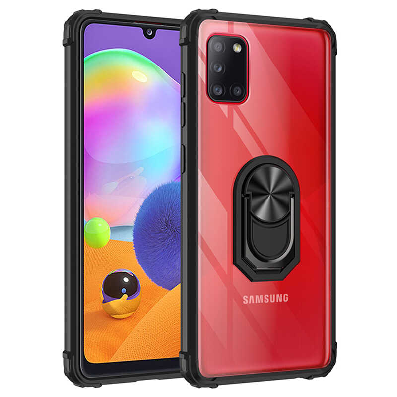 Galaxy Uyumlu A31 Kılıf Zore Mola Kapak-Siyah