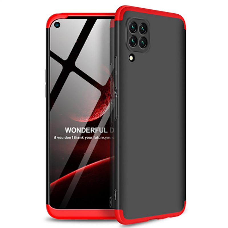 Huawei Uyumlu P40 Lite Kılıf Zore Ays Kapak-Siyah-kırmızı