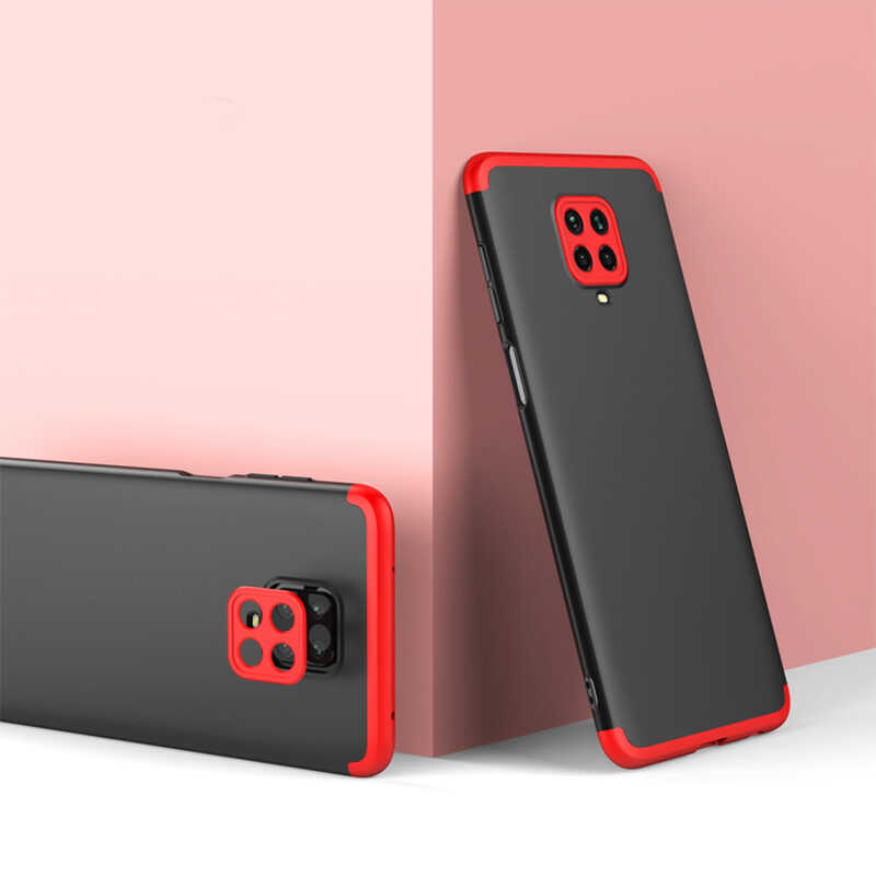Xiaomi Uyumlu  Redmi Note 9S Kılıf Zore Ays Kapak-Siyah-kırmızı