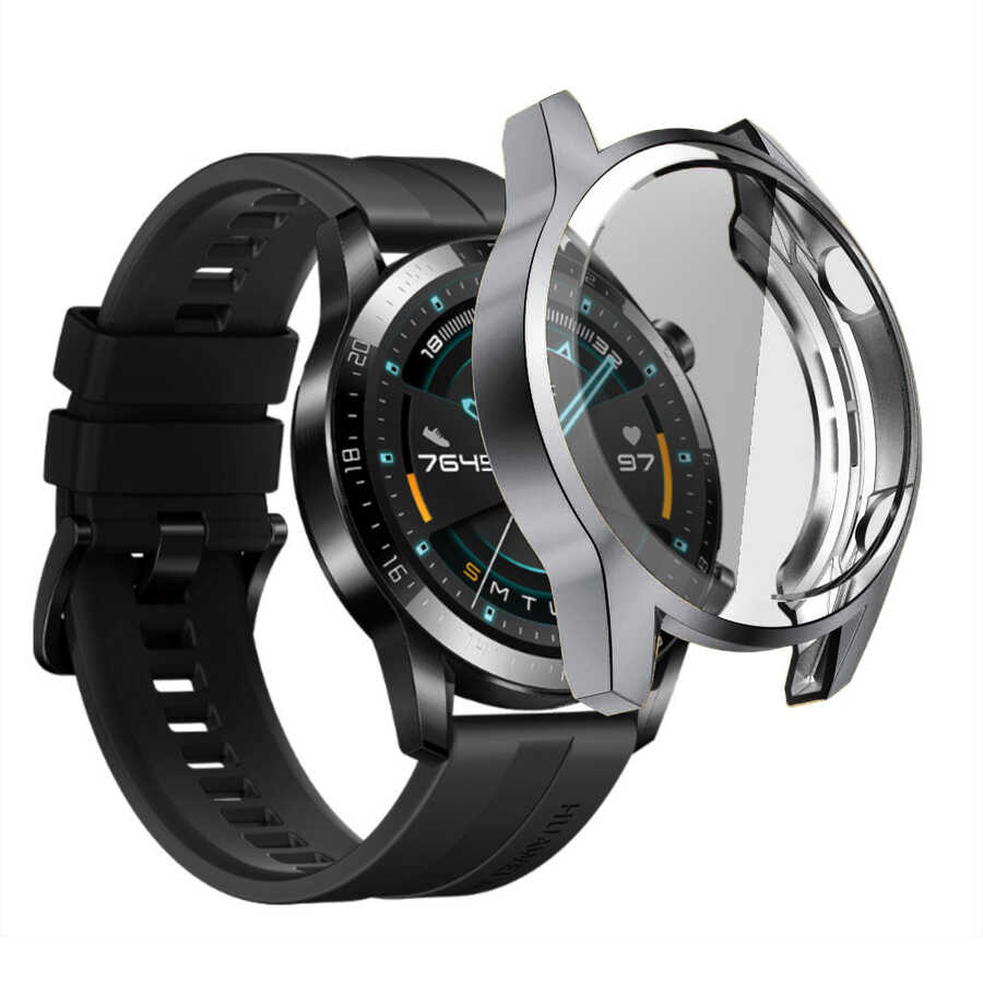 Huawei Uyumlu GT2 46mm Zore Watch Gard 02 Ekran Koruyucu-Gri