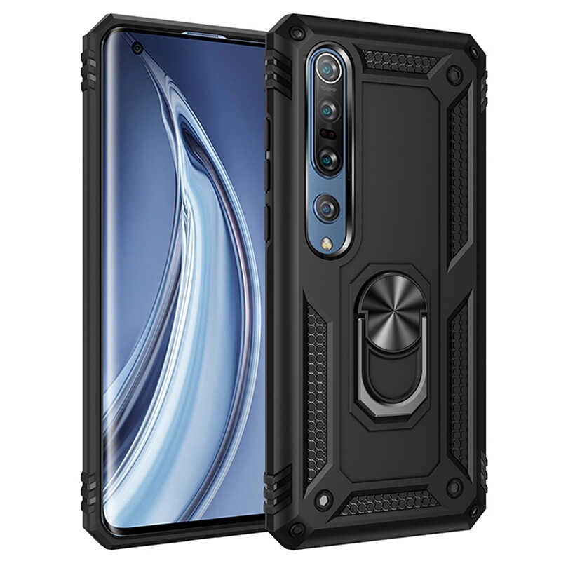 Xiaomi Uyumlu  Mi Note 10 Lite Kılıf Zore Vega Kapak-Siyah