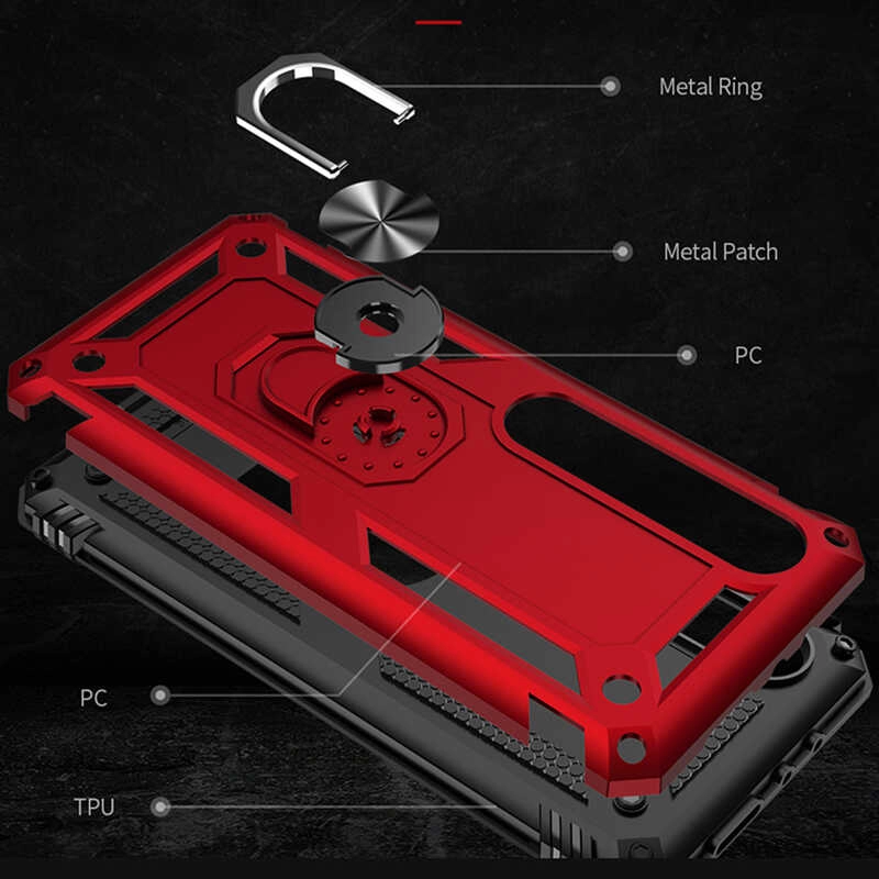 Xiaomi Uyumlu  Mi Note 10 Lite Kılıf Zore Vega Kapak-Kırmızı
