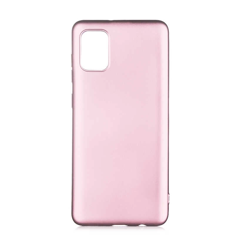 Galaxy Uyumlu A31 Kılıf Zore Premier Silikon Kapak-Rose gold