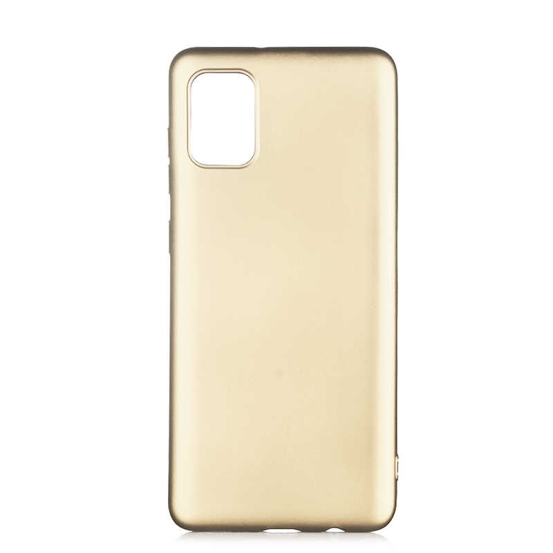 Galaxy Uyumlu A31 Kılıf Zore Premier Silikon Kapak-Gold