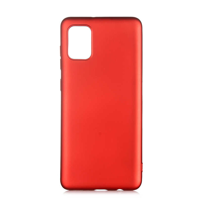Galaxy Uyumlu A31 Kılıf Zore Premier Silikon Kapak-Kırmızı