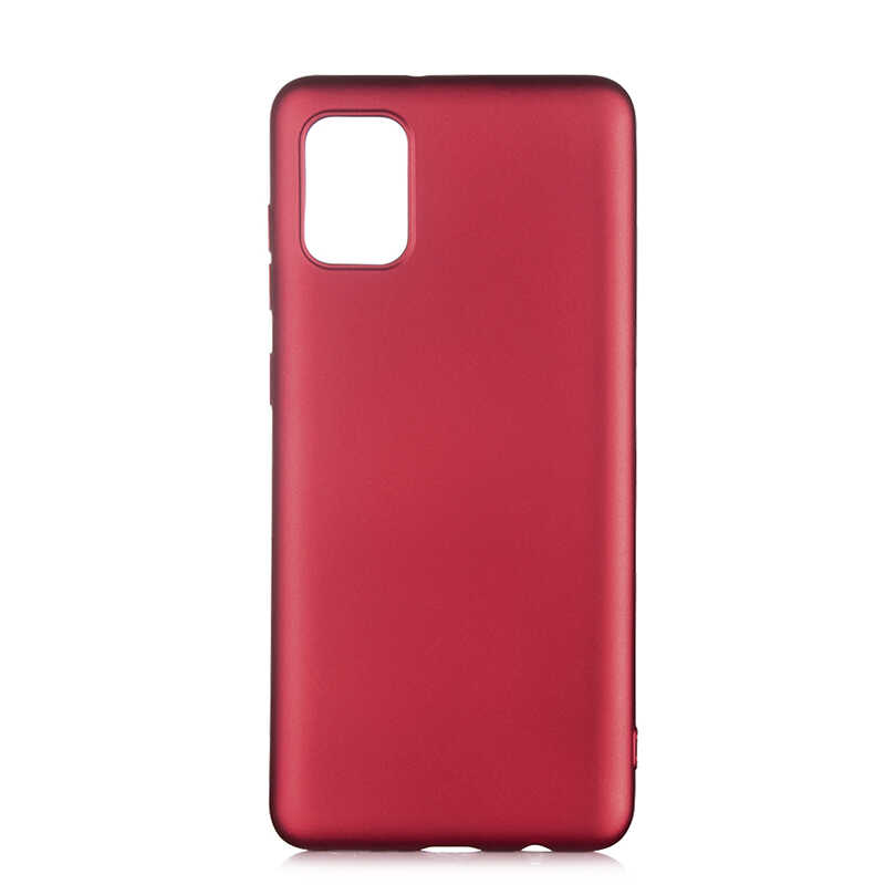 Galaxy Uyumlu A31 Kılıf Zore Premier Silikon Kapak-Mürdüm