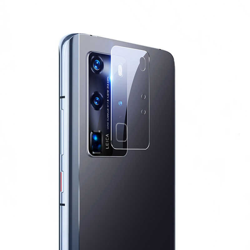 Huawei Uyumlu P40 Pro Zore Kamera Lens Koruyucu Cam Filmi-Renksiz