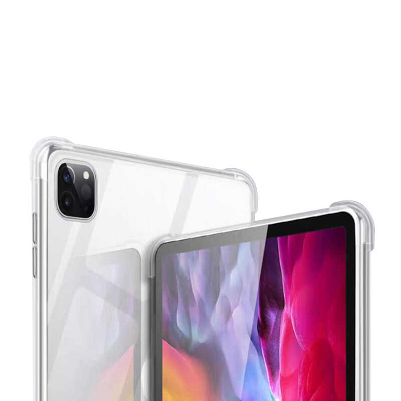 iPad Uyumlu Pro 12.9 2020 (4.Nesil) Kılıf Zore Tablet Nitro Toz Korumalı Shock Silikon Kapak