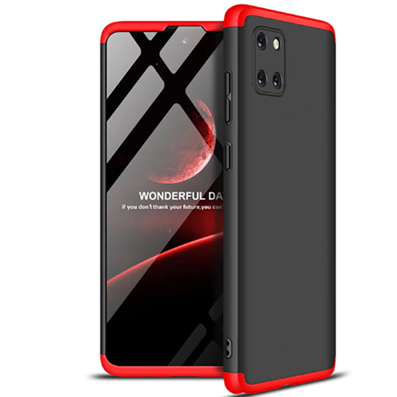 Galaxy Uyumlu A81 (Note 10 Lite) Kılıf Zore Ays Kapak-Siyah-kırmızı
